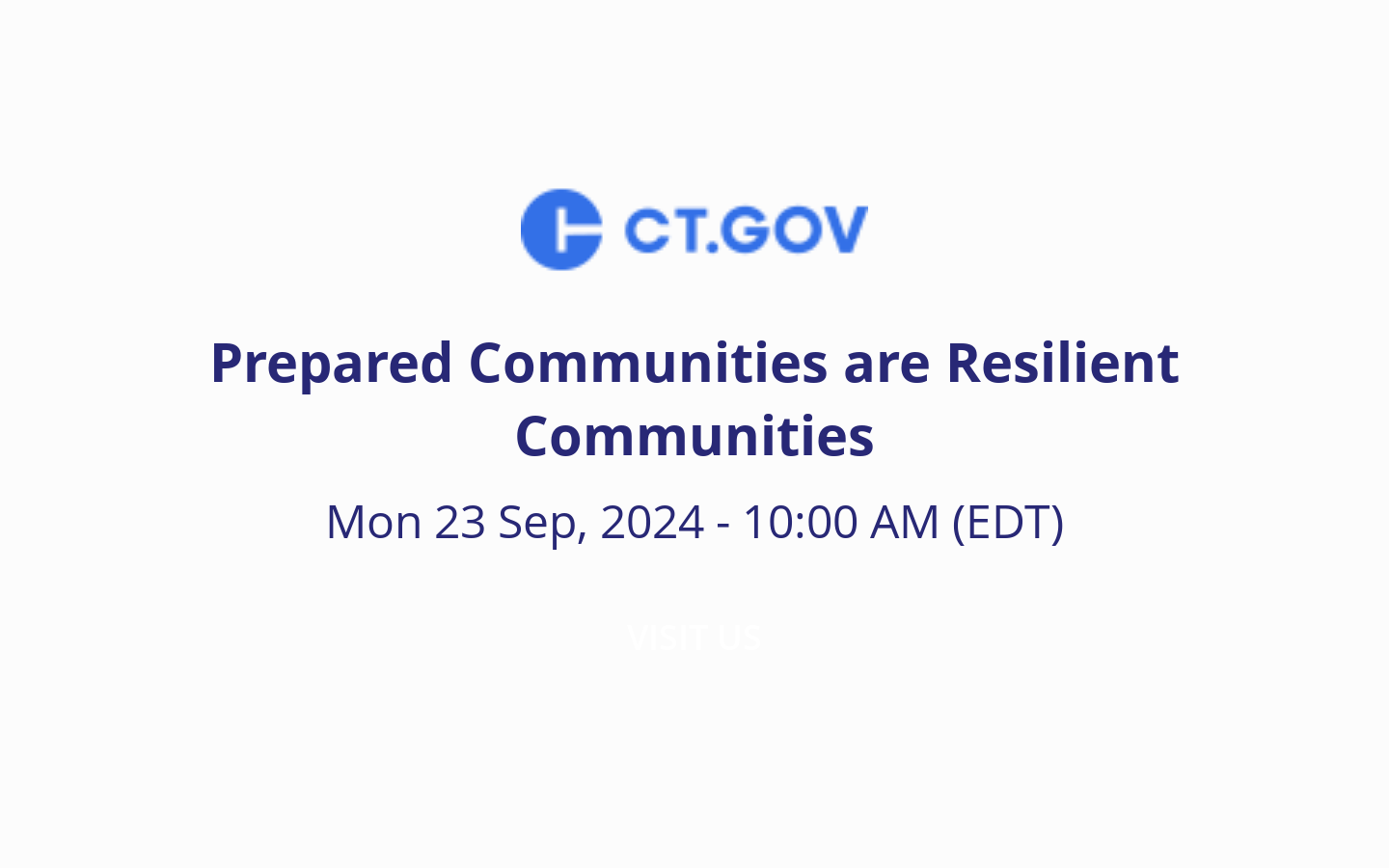 Prepared Communities are Resilient Communities